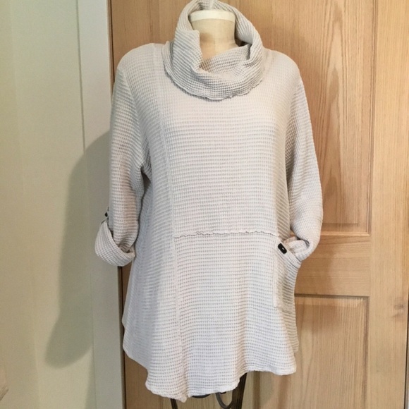 Waffle Cotton Knit Tunic by Focus Casual Life - Picture 1 of 8